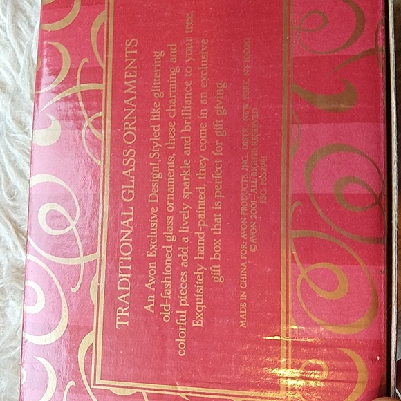 Vintage Avon Blown Glass Christmas Ornament Set Gift Box Snowman Bear Nutcracker - Picture 10 of 10